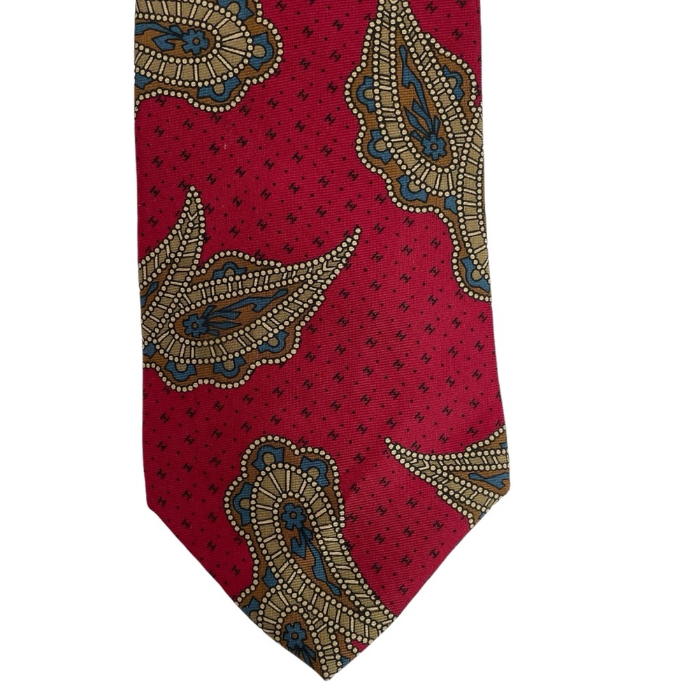 Liberty of London‎ Mens Necktie Silk Tie Burgundy Paisley